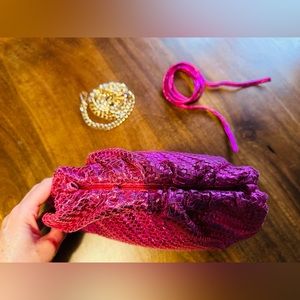 Anthropologie Franke bag metallic hot pink